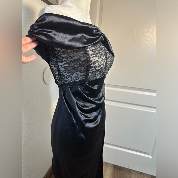 Floral Glitter Corset Dress in Black prom or evening corset sexy dress - Picture 7 of 17